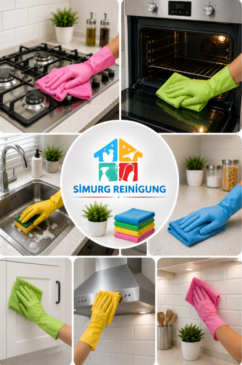 Professionelle Küchenreinigung in Köln von Simurg Reinigung – Reinigung von Herd, Backofen, Spüle und Küchenflächen